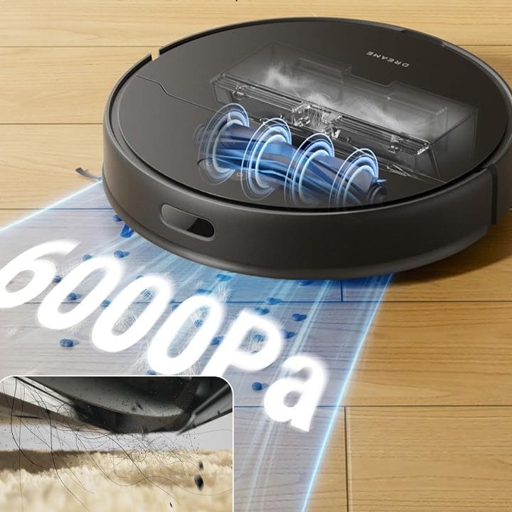 Dreame D9 Max Gen 2 Robot Vacuum Cleaner, Dual Smart Brushes, All-in-One PowerDock, Pet-Friendly Smart Control - Black - RLD34GA