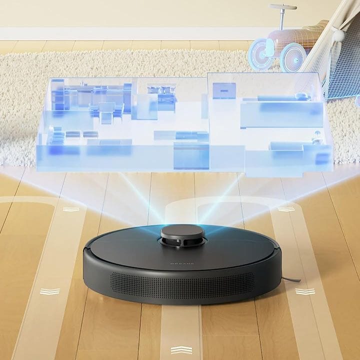 Dreame D9 Max Gen 2 Robot Vacuum Cleaner, Dual Smart Brushes, All-in-One PowerDock, Pet-Friendly Smart Control - Black - RLD34GA