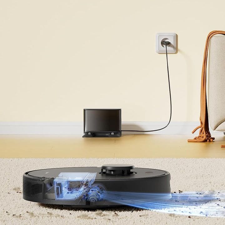Dreame D9 Max Gen 2 Robot Vacuum Cleaner, Dual Smart Brushes, All-in-One PowerDock, Pet-Friendly Smart Control - Black - RLD34GA