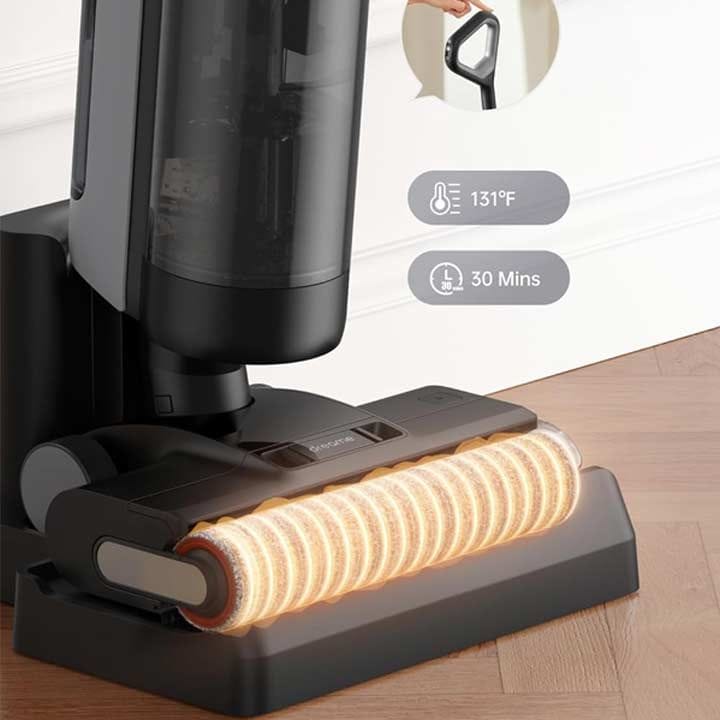 Dreame H12 Dual Wet Dry Vacuum Cleaner, Edge-To-Edge Cleaning, Advanced Mess Detection, No Mold, Mildew, Nasty Odors - Black - HHV4