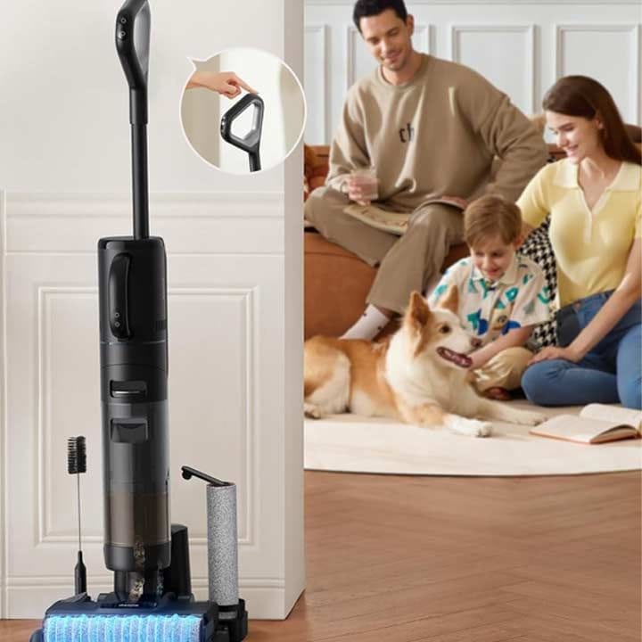 Dreame H12 Dual Wet Dry Vacuum Cleaner, Edge-To-Edge Cleaning, Advanced Mess Detection, No Mold, Mildew, Nasty Odors - Black - HHV4