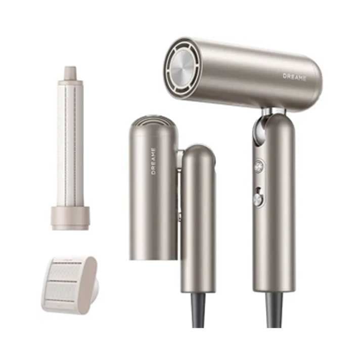 Dreame Pocket Hair Dryer, Compact And Convenient, Fast Drying With High Speed Motor, Low Noise Drying, Negative Ions - Gold - AHD51