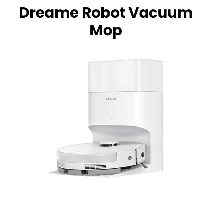 Dreame Robot Vacuum Cleaner And Mop, App And Voice Control, Smart Pathfinder Navigation, Hyper Stream Detangling Duo Brush - White - RLD35GD