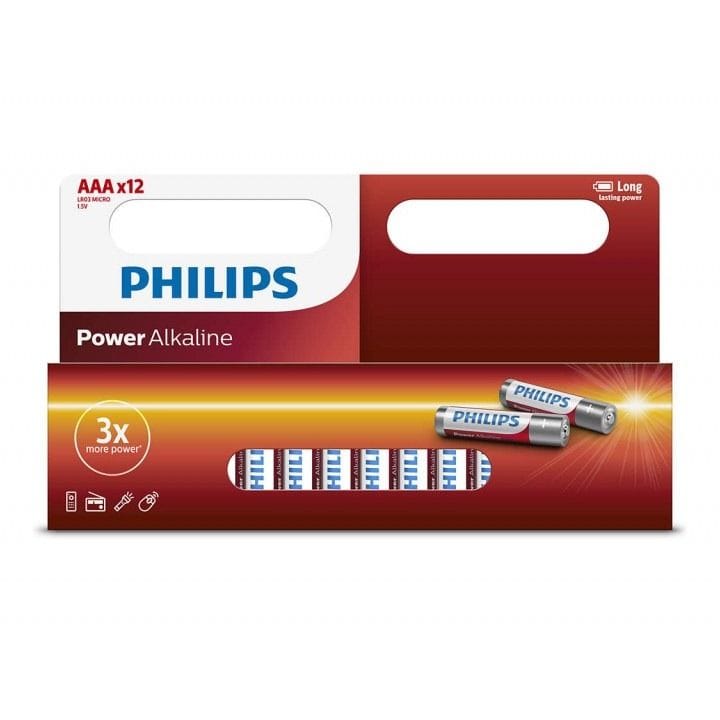 Philips Power Alkaline AAA 12-Window Pack |LR03P12B/97