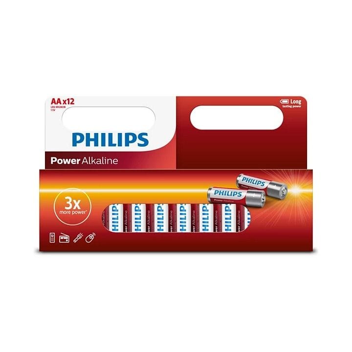 Philips Power Alkaline AA 12-Window Pack |LR6P12B/97