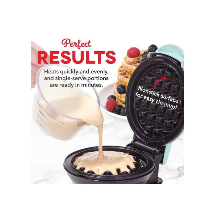 Dash Mini Waffle Maker - Aqua | DMW001AQ