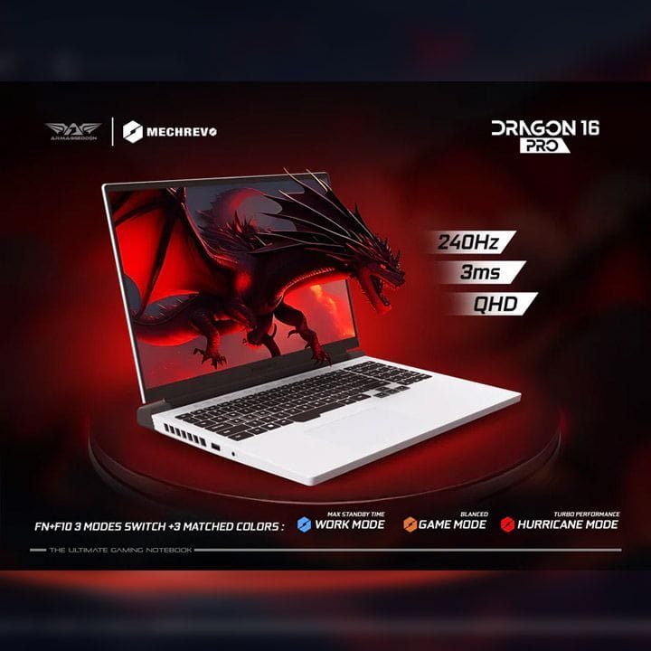 حاسوب محمول للألعاب ميك ريفو دراجون برو – مقاس ١٦ إنش