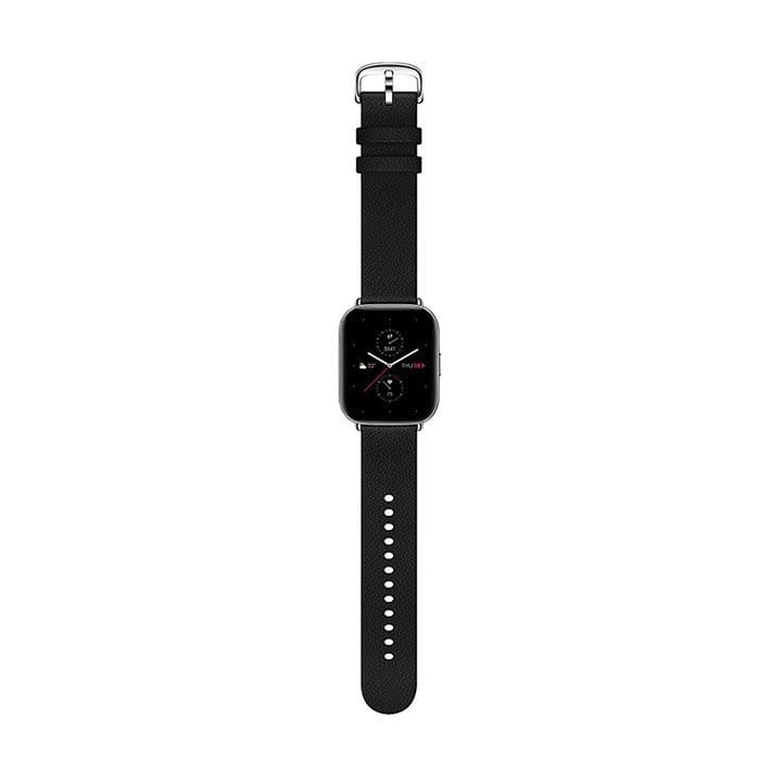 Zepp SQUARE with Leather Strap Smart Watch - Polar Night Black