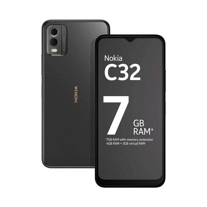 Nokia C32 4GB RAM+128GB ROM Smartphone - Charcoal | TA-1534 DS