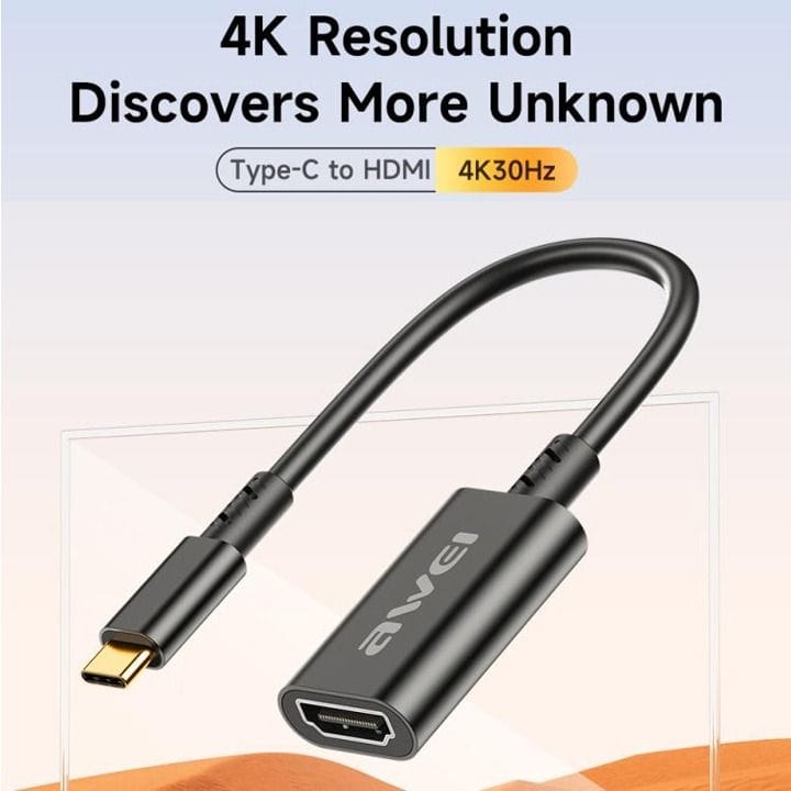 Awei Smart Fast Charging Cable USB to Type-C – Black | CL-217T
