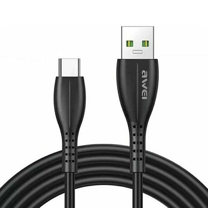 آوي كابل شحن سريع وبيانات يو إس بي سي لون أسود (CL-115T)
