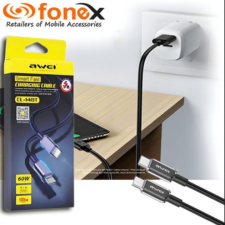 أوي كابل بيانات للشحن السريع من نوع Type-C – أسود | CL-148T