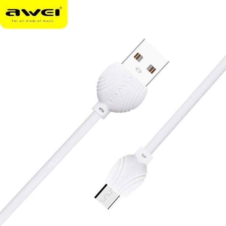 Awei Fast Data Cable iPhone Fast Charge Lightning Cable – White | CL-61