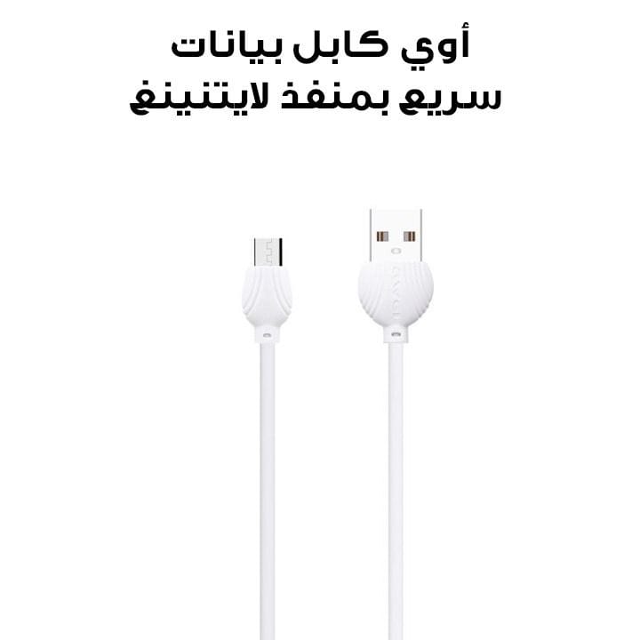Awei Fast Data Cable iPhone Fast Charge Lightning Cable – White | CL-61