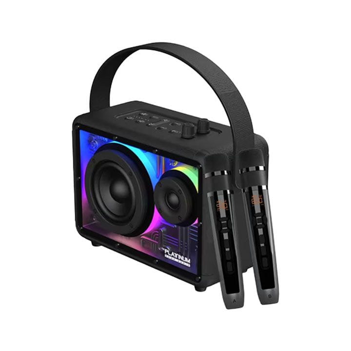 بلاتينيوم كاريوكي أبولو برو مكبر صوت بلوتوث محمول | أسود | PTHM530