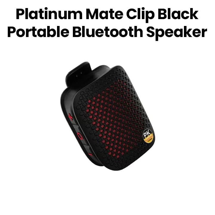Platinum Mate Clip Black Portable Bluetooth Speaker | Mate Clip