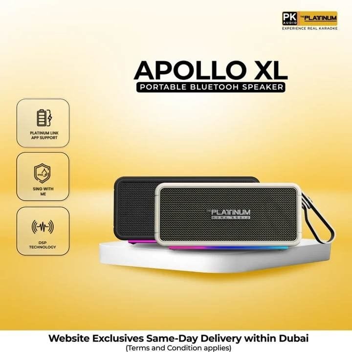 Platinum Karaoke Apollo XL Portable Bluetooth Speaker Black | PTHM520