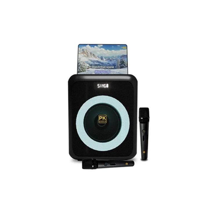 Platinum Karaoke LX15 Party Jukebox System – 8-inch LCD Screen, 23,000 Built-in Songs, Wireless Mics, Bluetooth Speaker