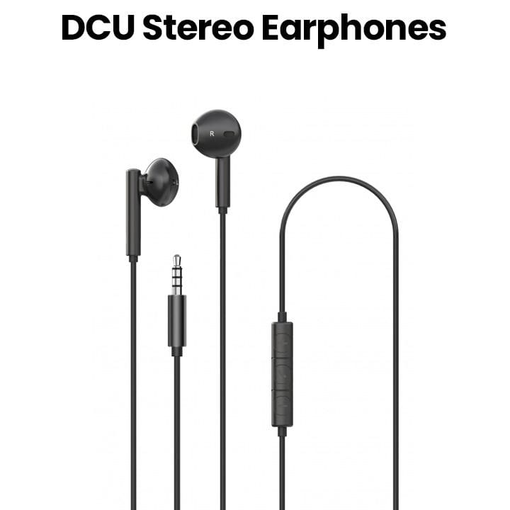 DCU Tecnologic Stereo Earphones 3.5 mm Jack – Black |34151001