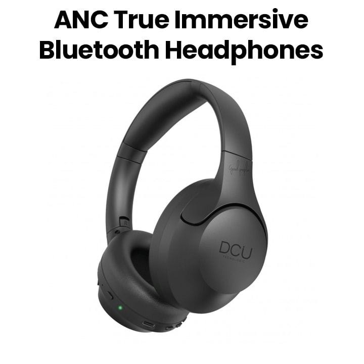 DCU Tecnologic True Immersive ANC Headband Headphones – Black |34152515
