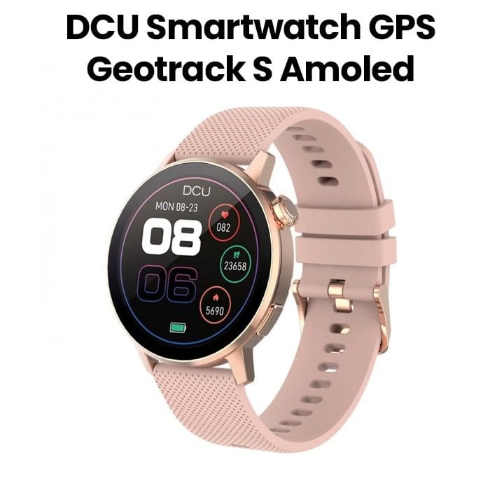 DCU Tecnologic GeoTrack S GPS Smartwatch AMOLED Display – Pink Gold |34157086