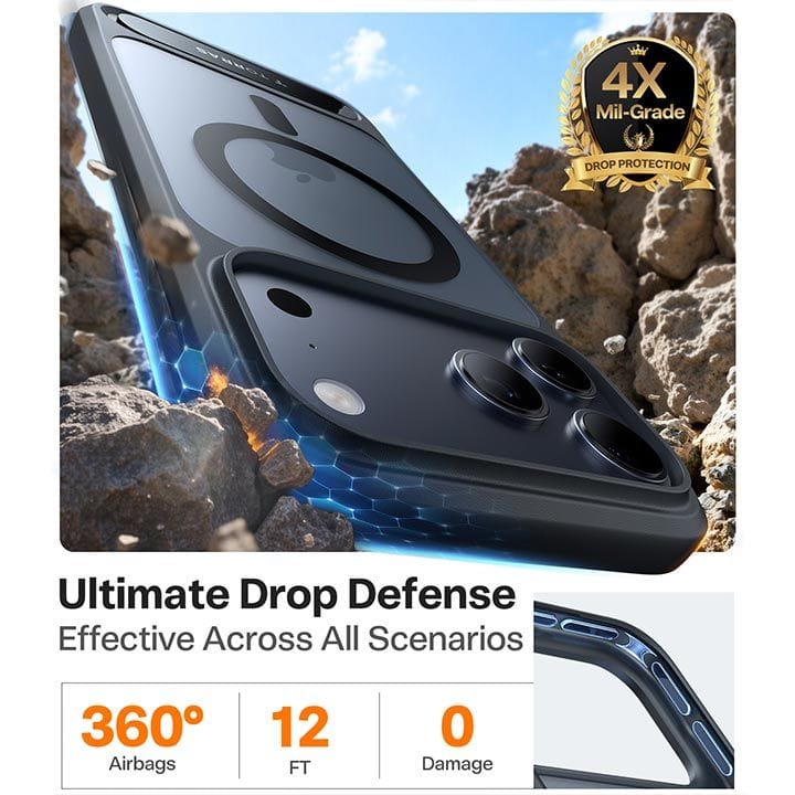 Torras Pstand Series Mobile Case for iPhone 17 Pro - Black | X00FX2563