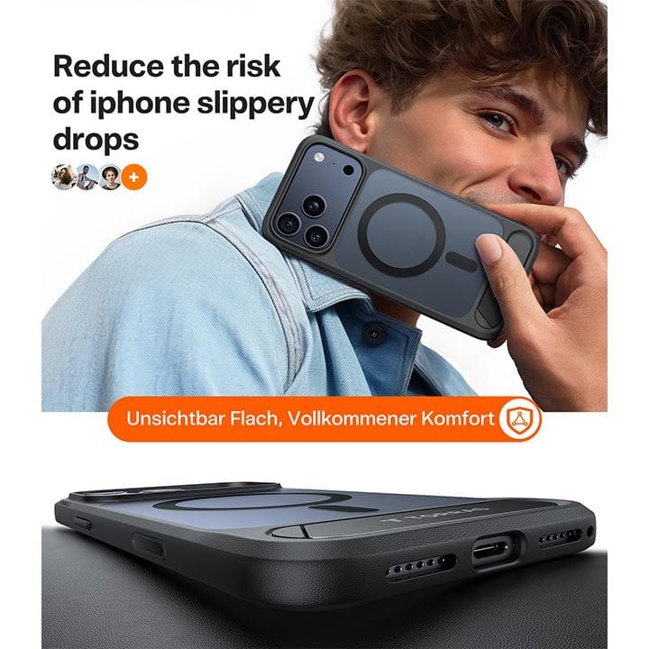 Torras Pstand Series Mobile Case for iPhone 17 Pro - Black | X00FX2563