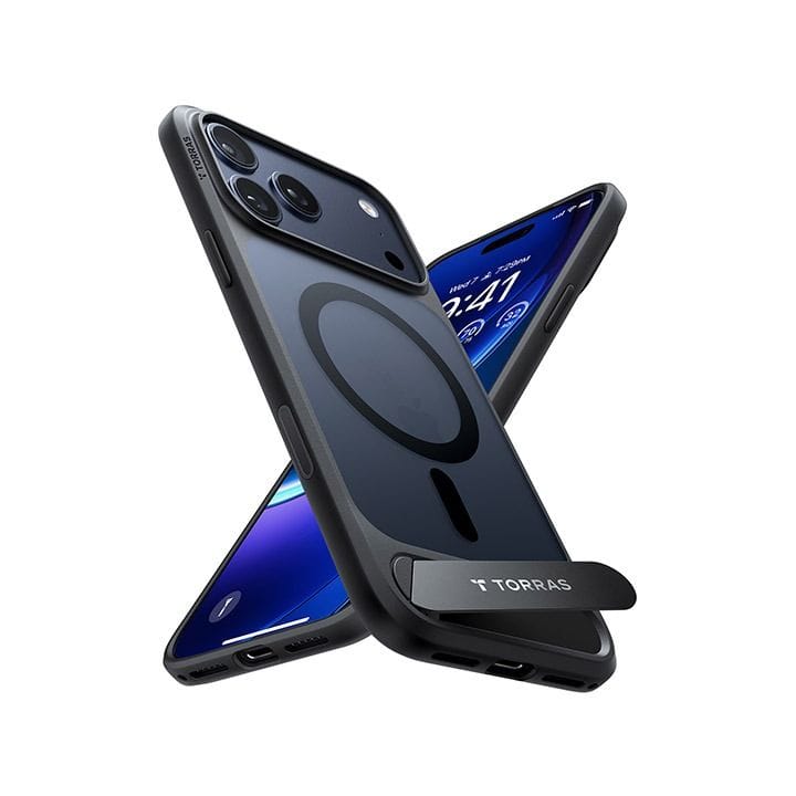 Torras Pstand Series Mobile Case for iPhone 17 Pro Max - Black | X00FX2564