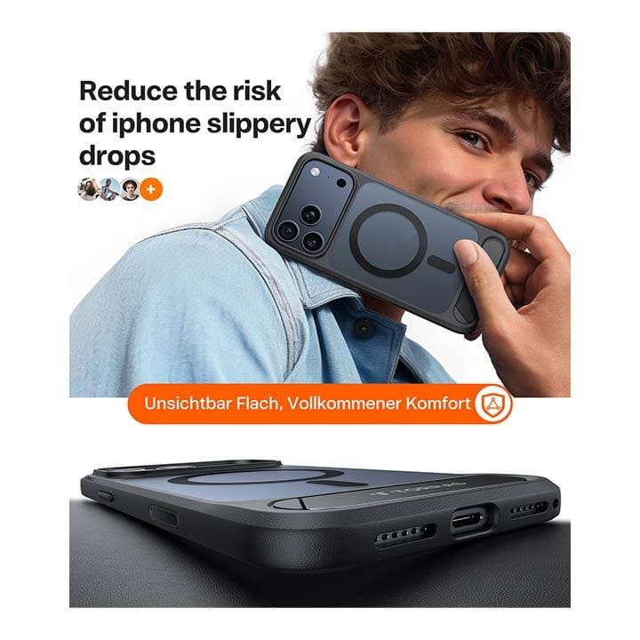 Torras Pstand Series Mobile Case for iPhone 17 Pro Max - Black | X00FX2564