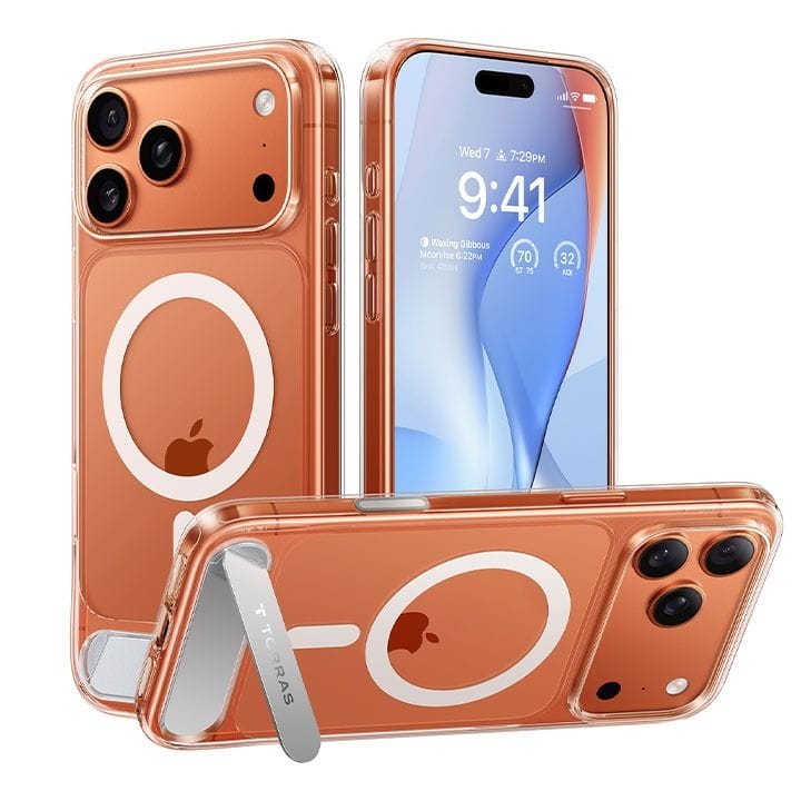 Torras Pstand Series Mobile Case for iPhone 17 Pro Max - Clear| X00FX2567