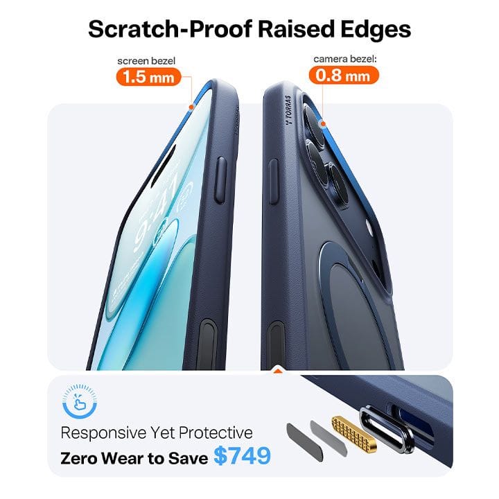 Torras Ostand Spin Series Mobile Case for iPhone 17 Pro Max - Midnight Blue | X00FX2579