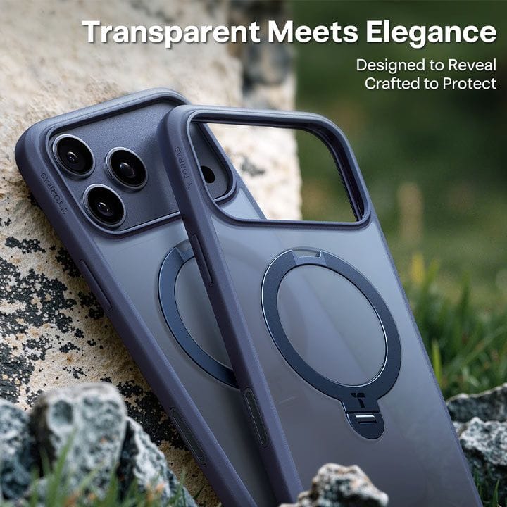 Torras Ostand Spin Series Mobile Case for iPhone 17 Pro Max - Midnight Blue | X00FX2579