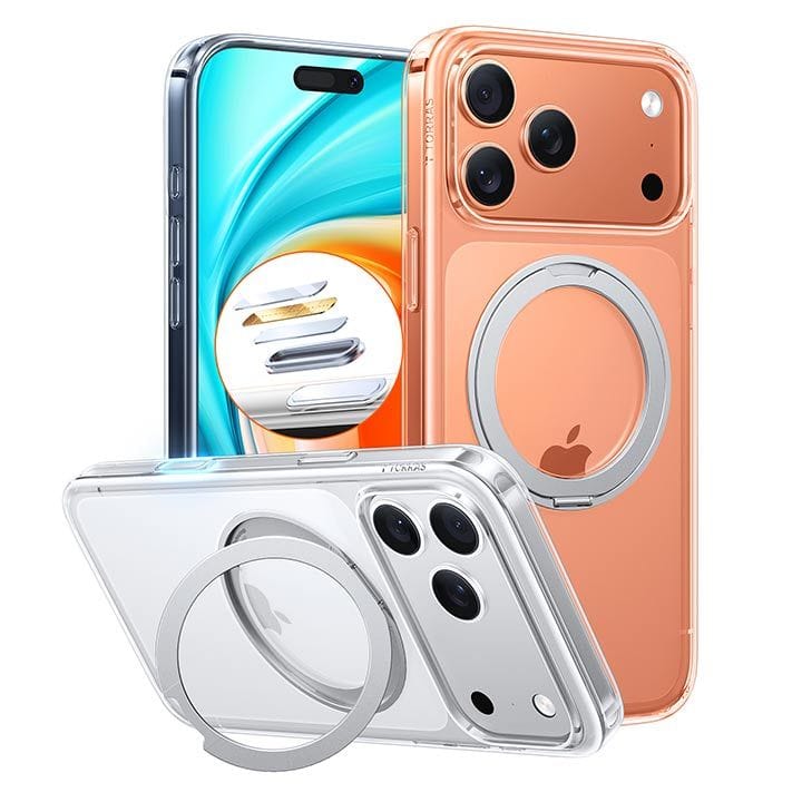 Torras Ostand Pro Series Mobile Case for iPhone 17 Pro Max -Clear| X00FX2585