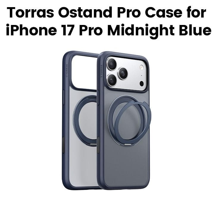 Torras Ostand Pro Series Mobile Case for iPhone 17 Pro - Midnight Blue | X00FX2588