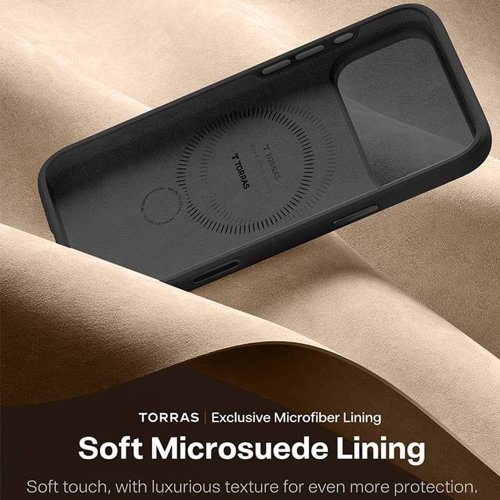 Torras QPro Silicone Mobile Case for iPhone 17 Pro - Obsidian Black | X00FX2590