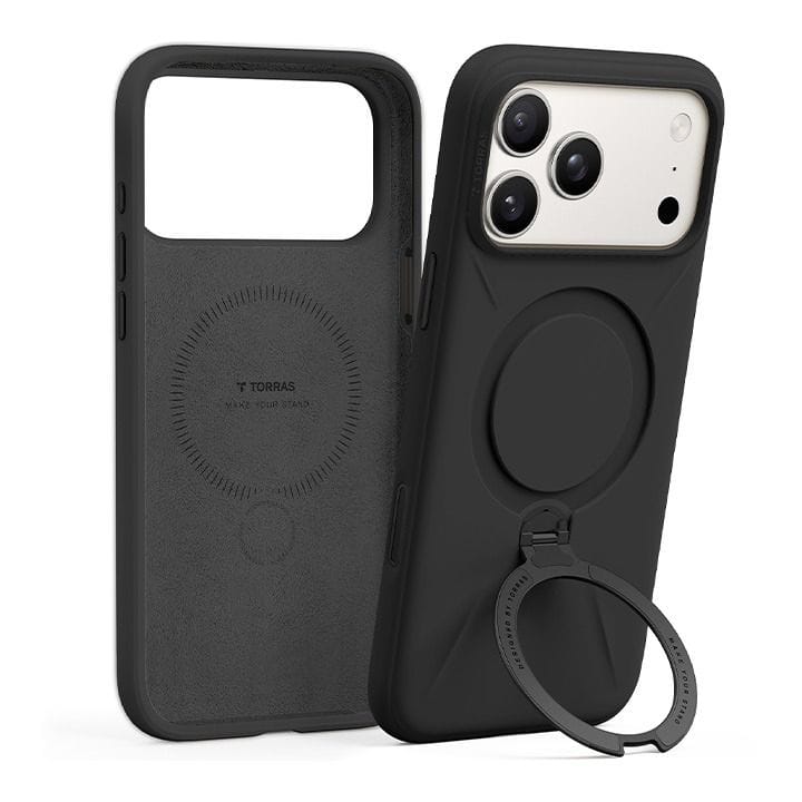 Torras QPro Silicone Mobile Case for iPhone 17 Pro Max - Obsidian Black | X00FX2591