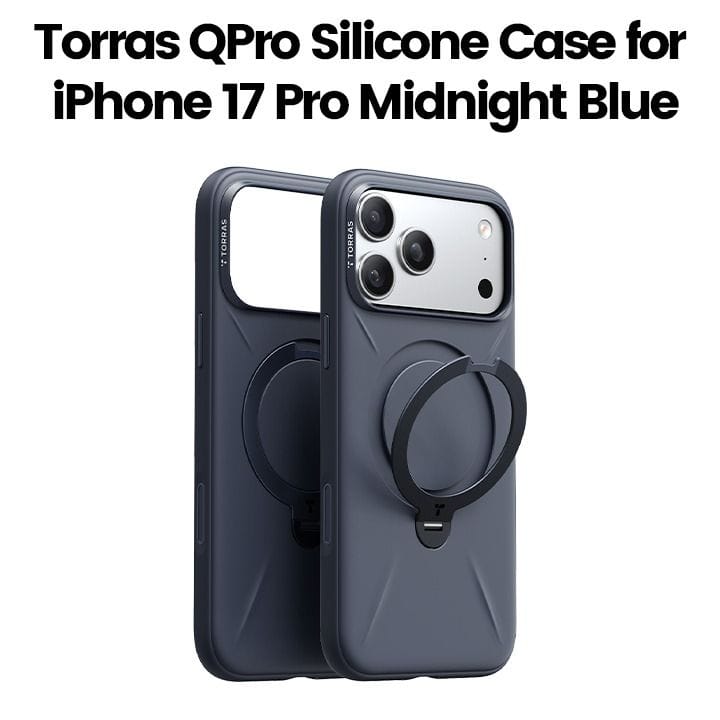 توراس غطاء هاتف سيليكون سلسلة كيو برو لهاتف آيفون ١٧ برو لون أزرق منتصف الليل X00FX2592