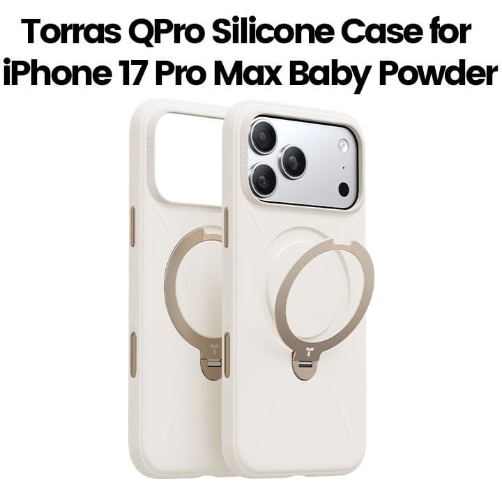 Torras QPro Silicone Mobile Case for iPhone 17 Pro Max - Baby Powder | X00FX2599