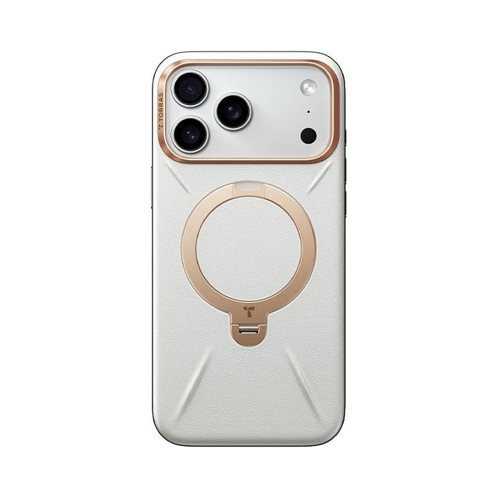 Torras QPro Leather Mobile Case for iPhone 17 Pro - Pearl Grey| X00FX2602