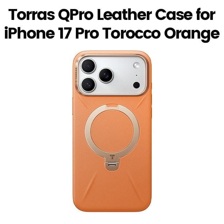 Torras QPro Leather Mobile Case for iPhone 17 Pro - Torocco Orange | X00FX2604