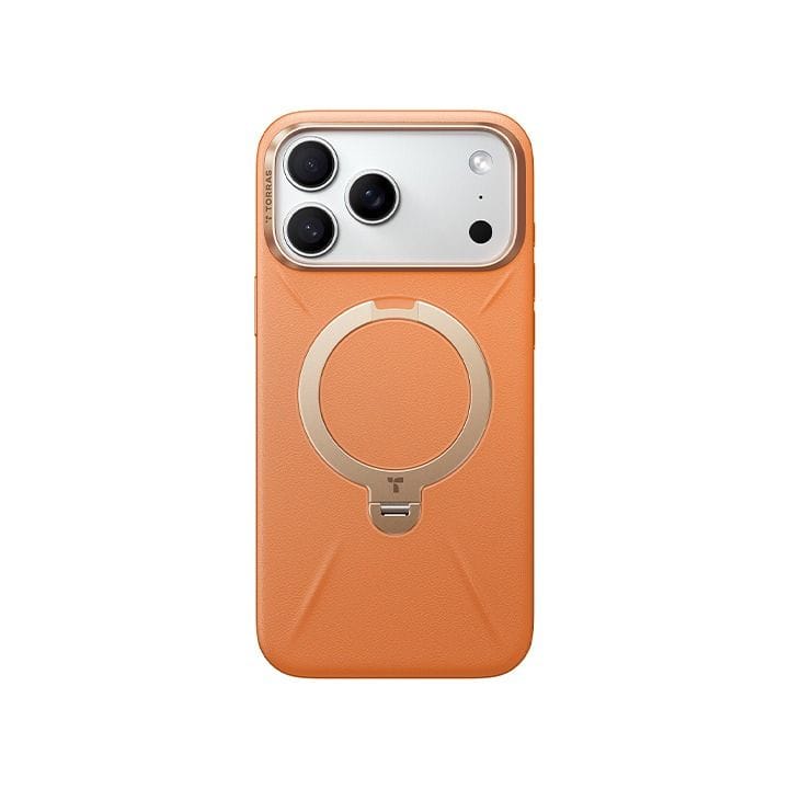 Torras QPro Leather Mobile Case for iPhone 17 Pro - Torocco Orange | X00FX2604