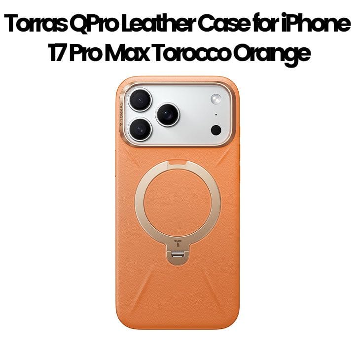 Torras QPro Leather Mobile Case for iPhone 17 Pro Max - Torocco Orange| X00FX2605