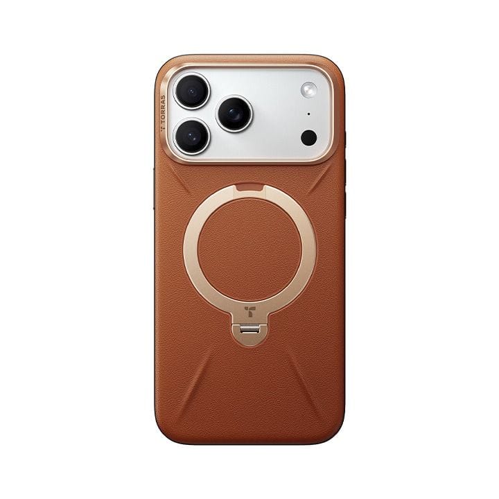Torras QPro Leather Mobile Case for iPhone 17 Pro Max - Amber Brown| X00FX2607