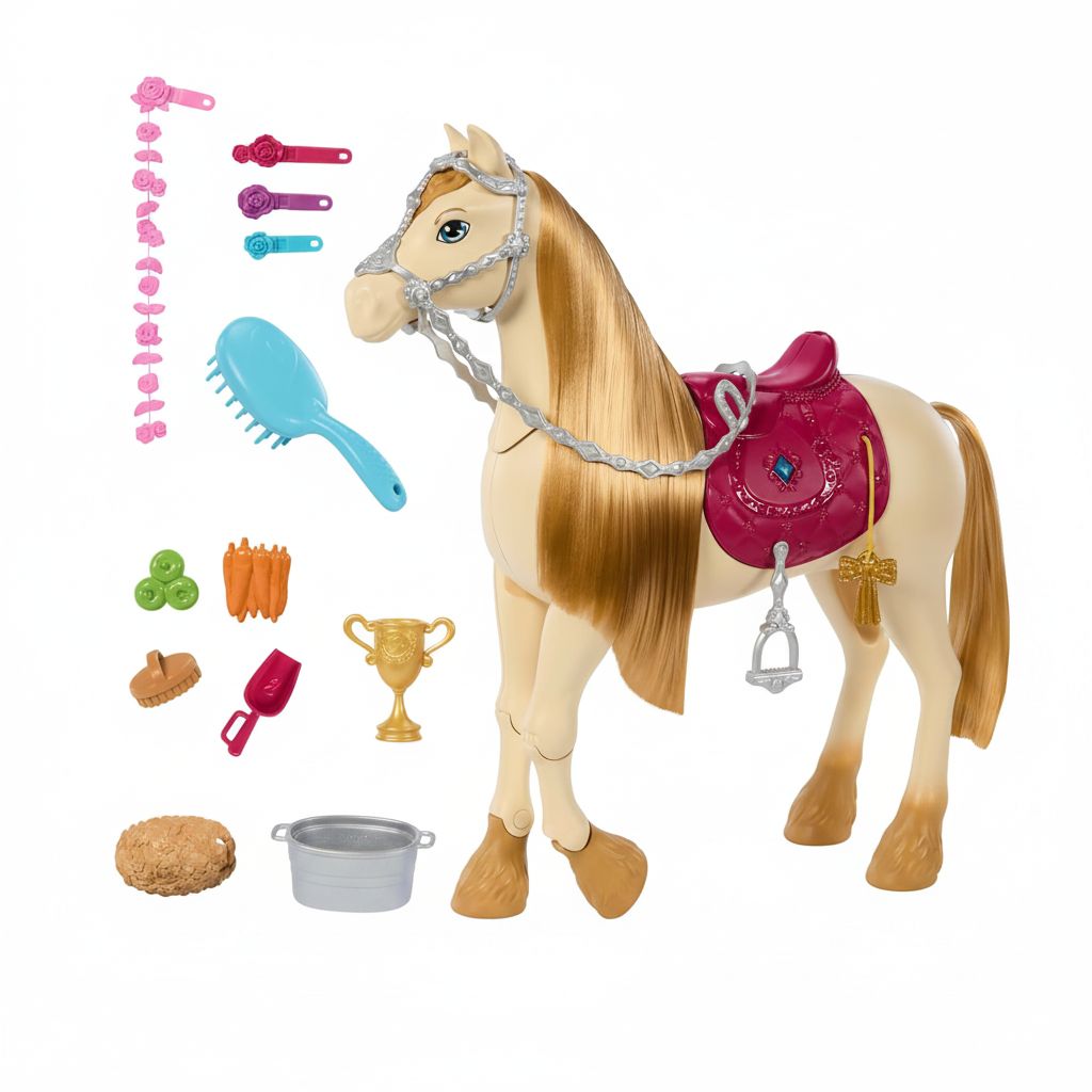 Interactive Barbie Toy Horse with Sounds, Dancing & Accessories