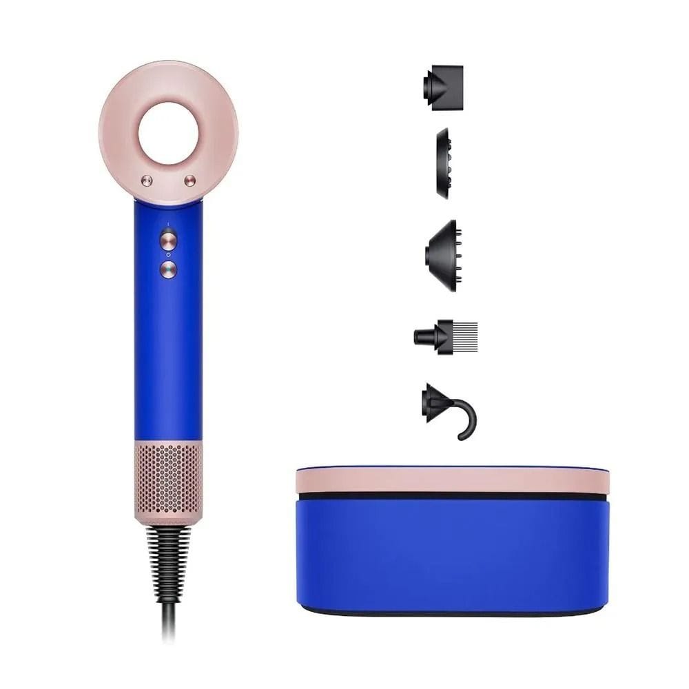 Dyson Airwrap HS09 Co-anda 2x Multi-Styler & Dryer + Supersonic Hair Dryer Q4 Gift Edition Blue HD07 + Airstrait Hair Straightener Blush Pink HT01 Bundle (603001000013765 + 603001000013314 + 603001000013763)