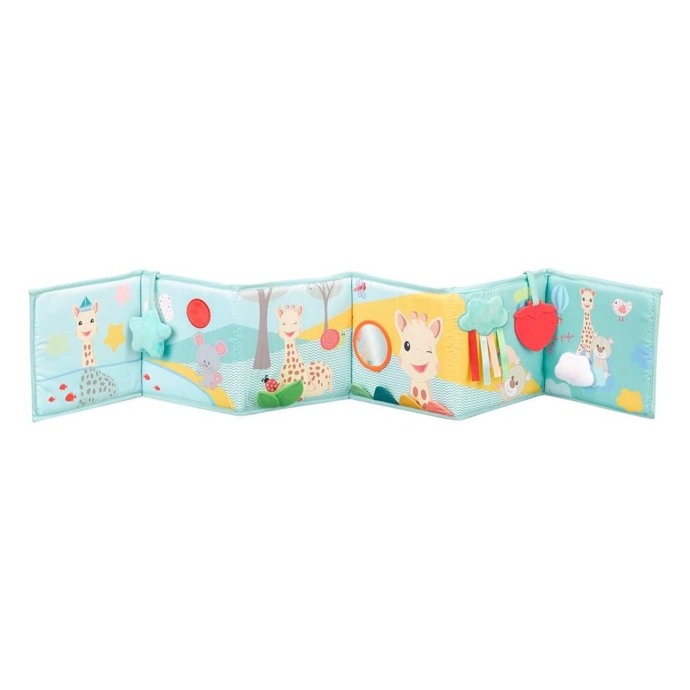 Sophie La Girafe 3 In 1 Foldable Soft Sensory Baby Book 0+ Monthss, Fresh Touch Collection, 2 Sided Black And White - Multicolour