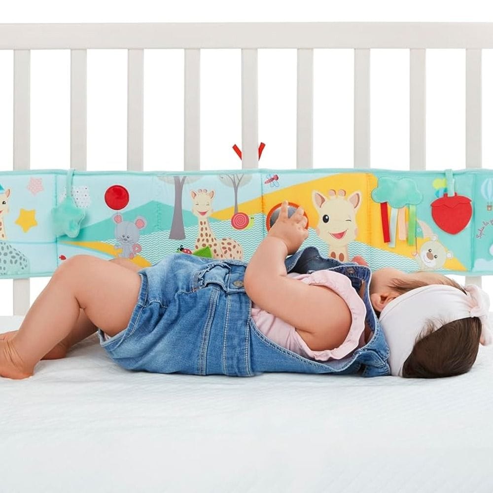 Sophie La Girafe 3 In 1 Foldable Soft Sensory Baby Book 0+ Monthss, Fresh Touch Collection, 2 Sided Black And White - Multicolour