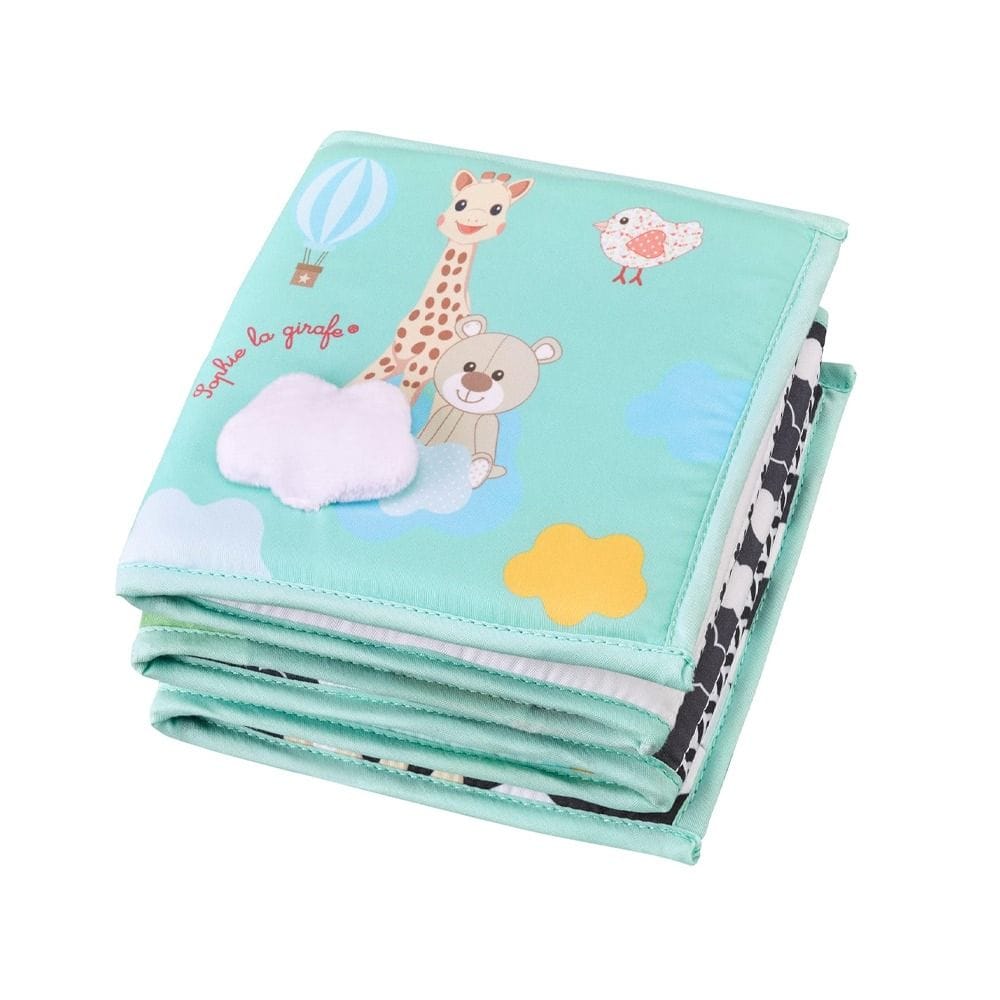 Sophie La Girafe 3 In 1 Foldable Soft Sensory Baby Book 0+ Monthss, Fresh Touch Collection, 2 Sided Black And White - Multicolour