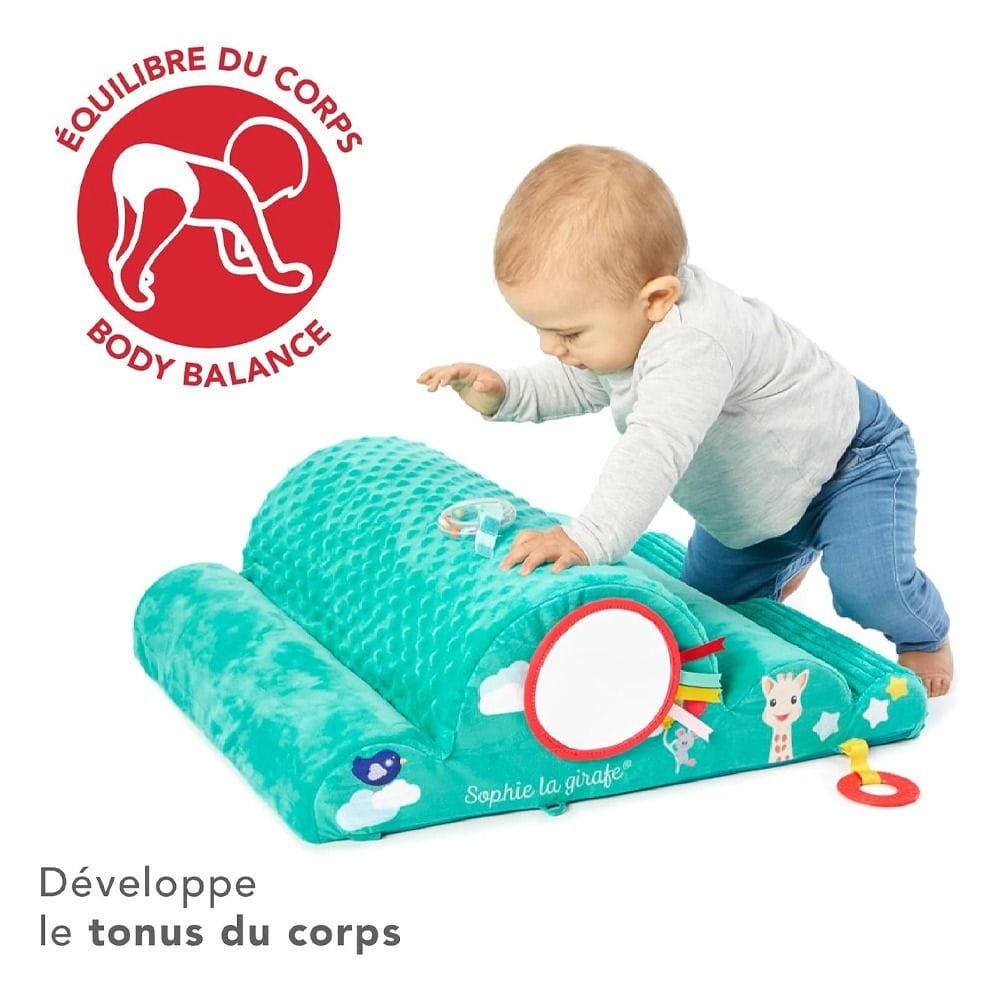 Sophie La Girafe Motor Skills Cloud Baby Floor Toy 6+ Monthss, Supports Tummy Time, Sensory Stimulation, Fresh Touch Collection - Baby Blue