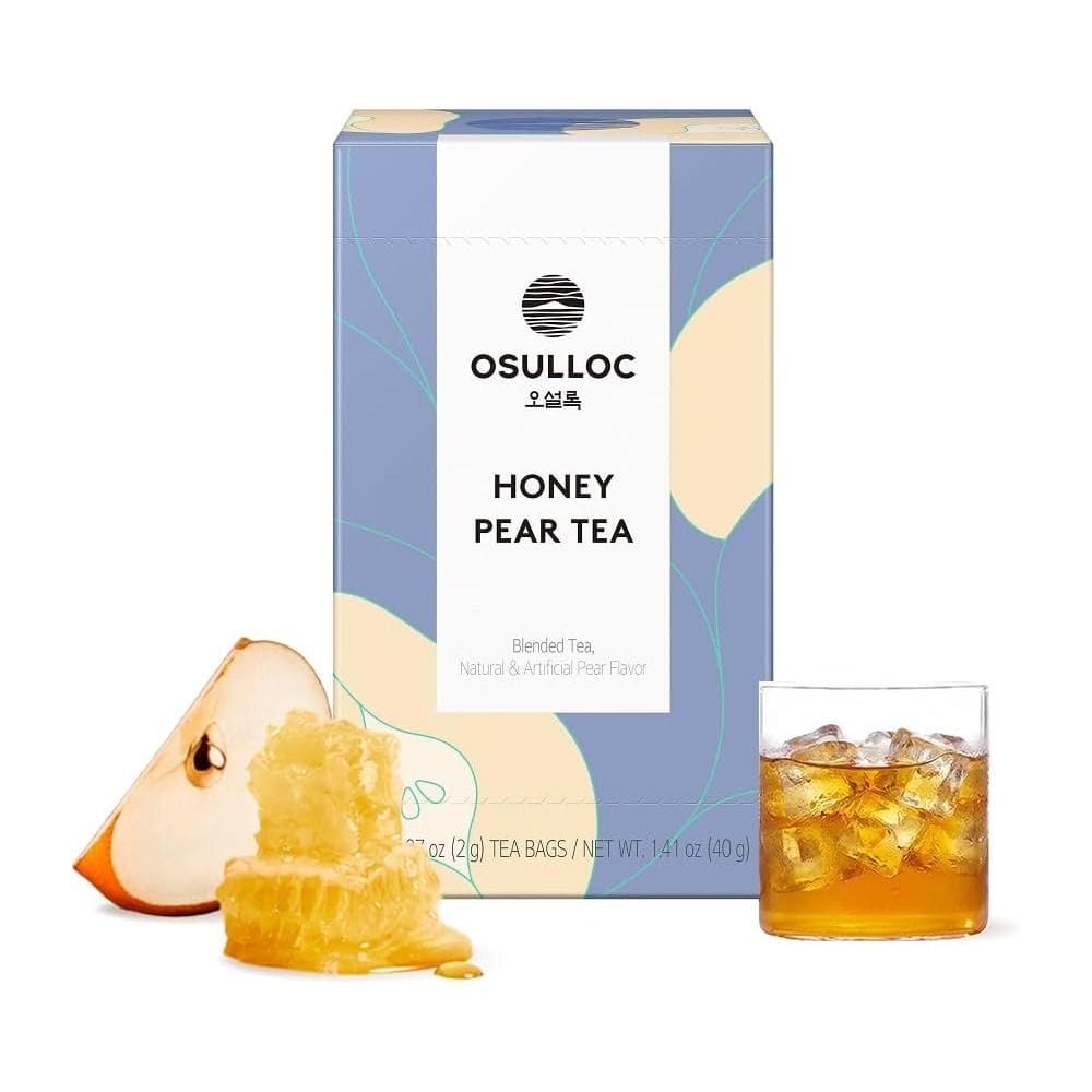 OSULLOC Honey Pear Tea, 20 Tea Bags, Honey & Pear Flavored Blended Tea, Sweet Fruity Aroma, Convenient Tea Bags | 2g x 20 Count